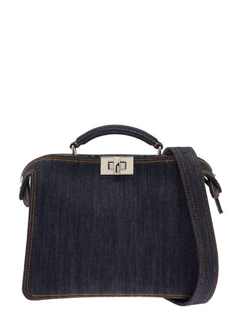 fendi peekaboo regular selleria|Fendi denim peekaboo.